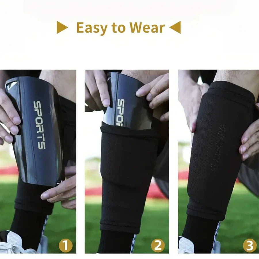 6-Piece Set of Outdoor Sports Football Socks + Shin Guards + Shin Socks + Ankle Protectors + Straps + Storage Bag S004593
