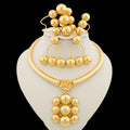 Jewelry Set for Women Luxury Pendant Necklace and Dangle Earrings Weddings Bridal Bangle Ring Set Gifts ﻿