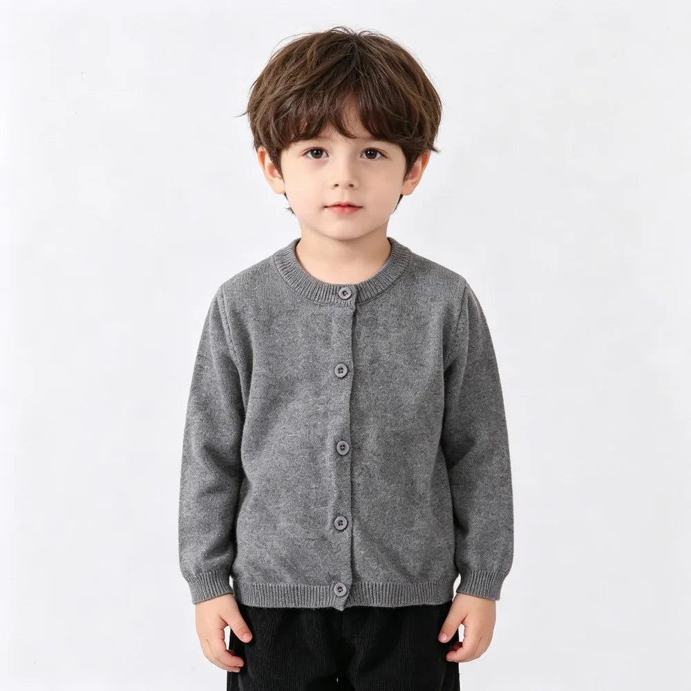 100% Cotton Boys Girls Sweaters Cardigans Kids Toddler Baby 1 2 3 4 5 6 7 8 9 Years Buttons Knitwear Spring Autumn Knitting Tops