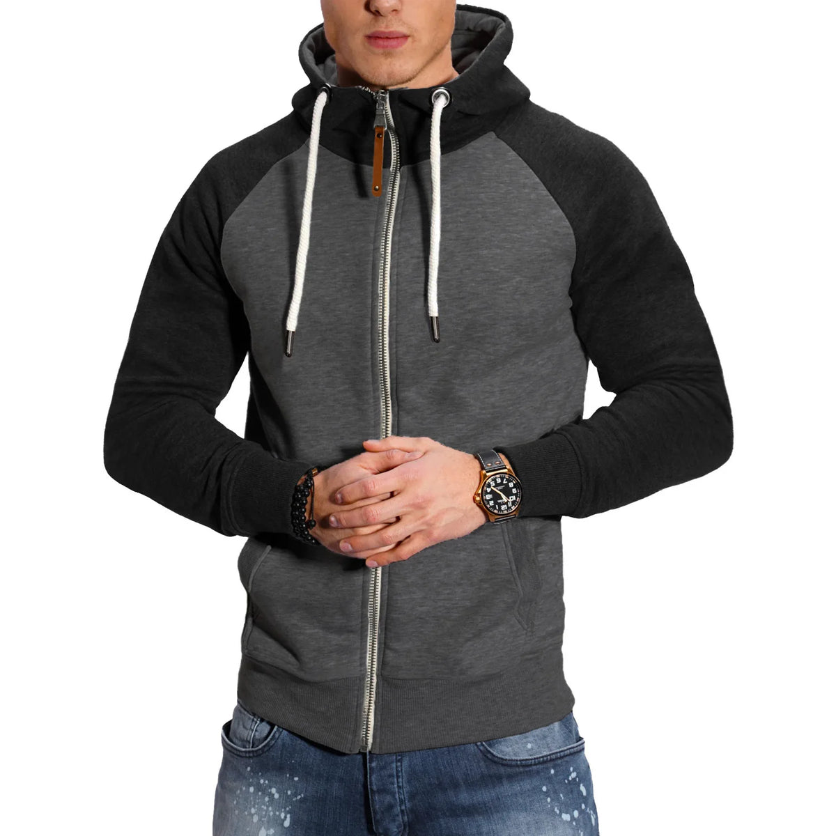 Autumn Winter New Hoodies For Man Clothes Fashion Casual Velvet Warm Zipper Hooded Pullover Outdoor Running  Hoodies Sweatshirt