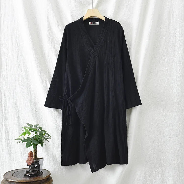 Johnature 2025 New Women's Coat Autumn Summer Cotton Linen Vintage Soft Full Sleeve Women's Lacing Plus Solid Coat