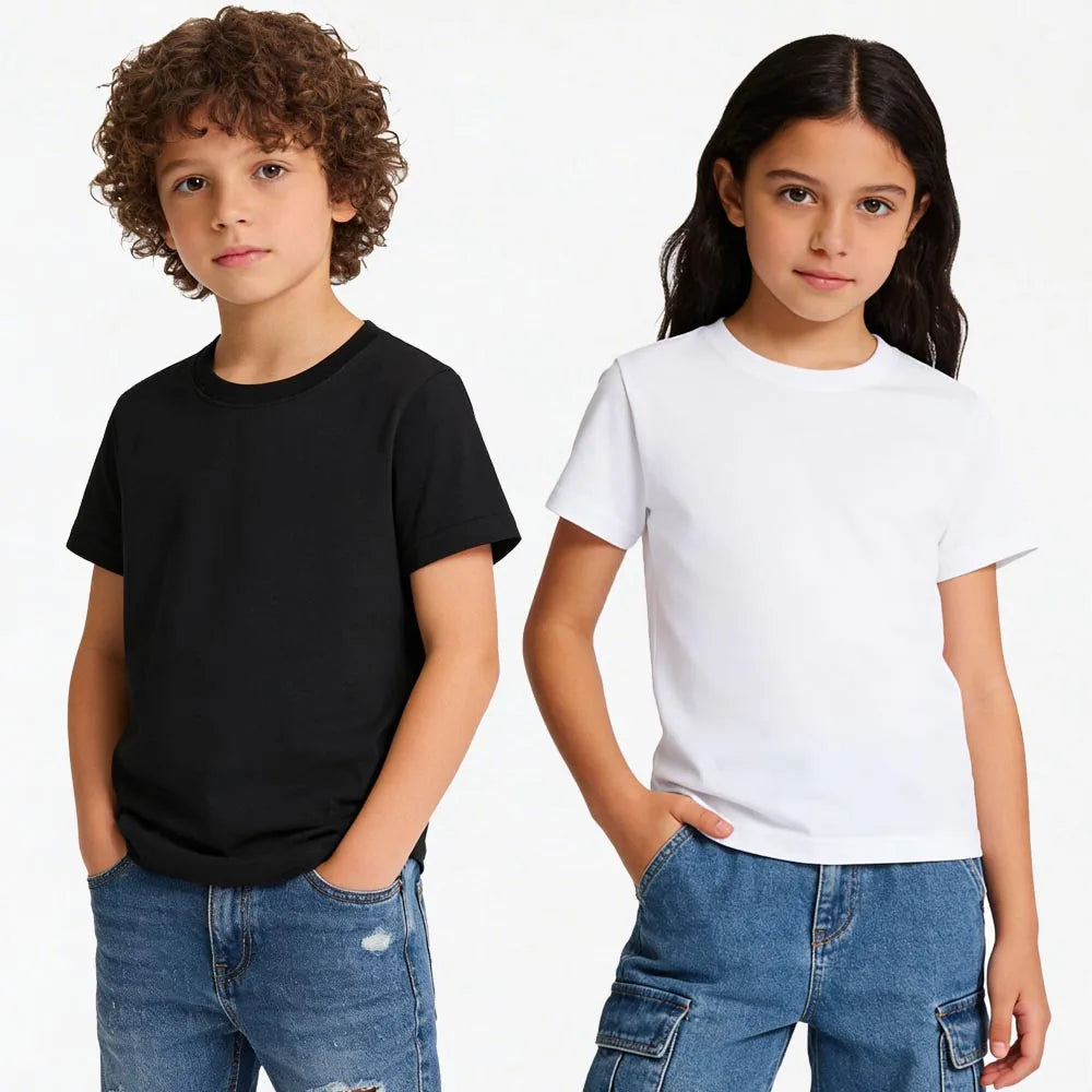 13 Colors Kids Tshirts Plain Boys Tee Shirts Cotton 100% Toddler Girl T Shirt Teen Summer Clothes Cute Blue Yellow Red Tshirt