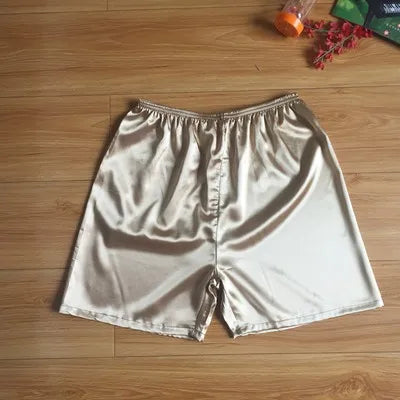 Men's Pajamas Pant Silk Short Summer Household Pants Can Wear Outside Comfort Beach Sleeping Bottom Clothing Underwear