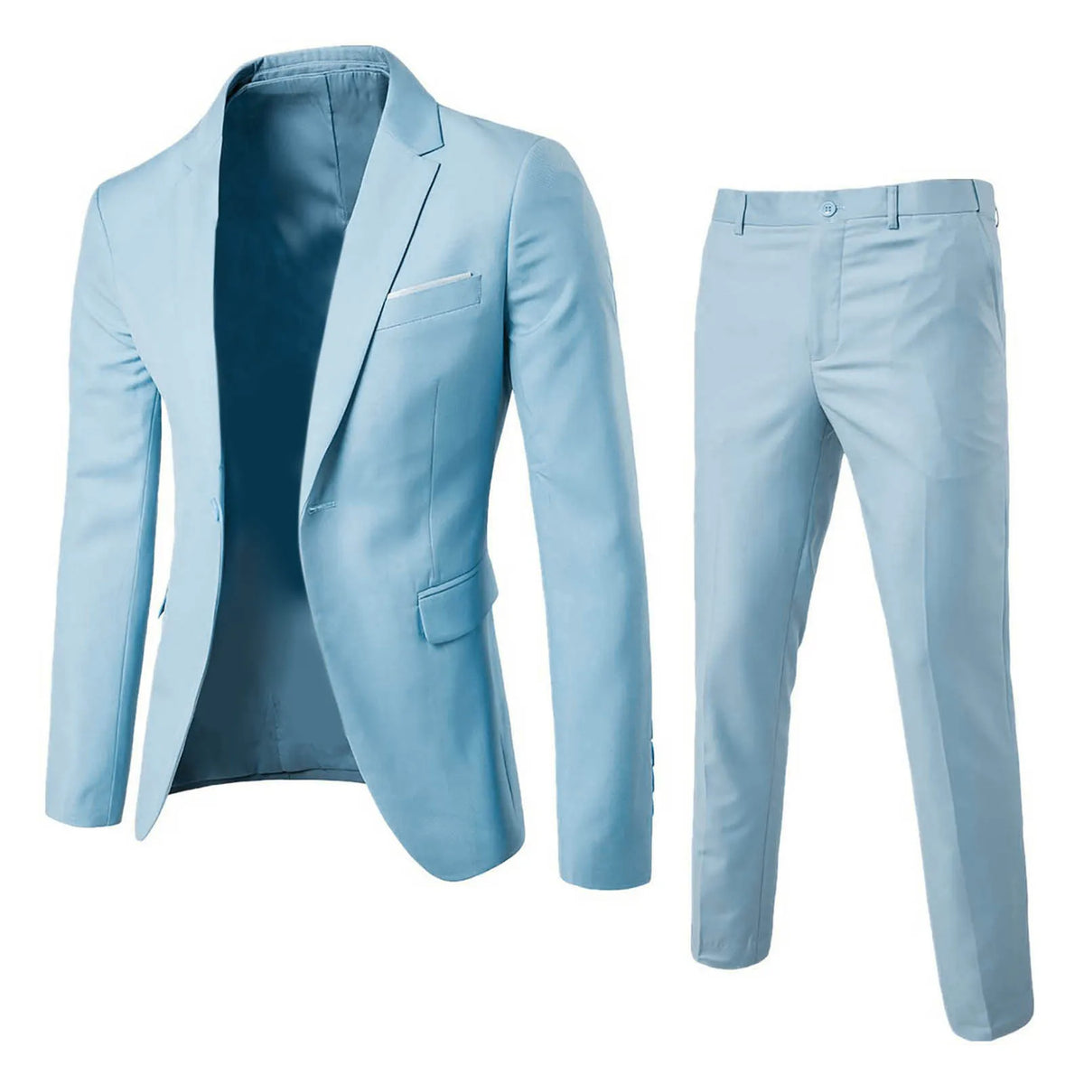 Luxury 2 piece men s wedding suit fashion men s slim solid color business office suit sets large size men pants