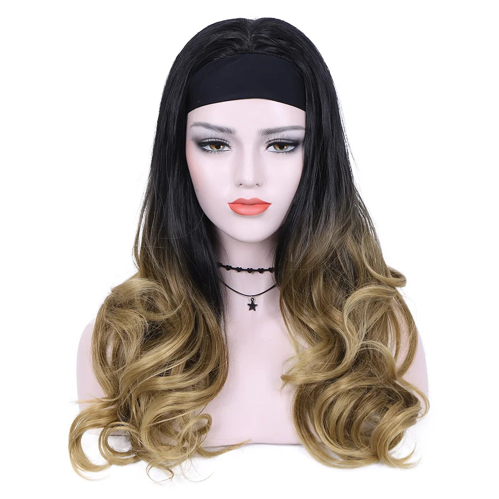 Synthetic Hair Body Wave Headband Wig Women WineRed Black Blonde Wigs For Women Natural Woman Wigs Daily Party Women's Wigs