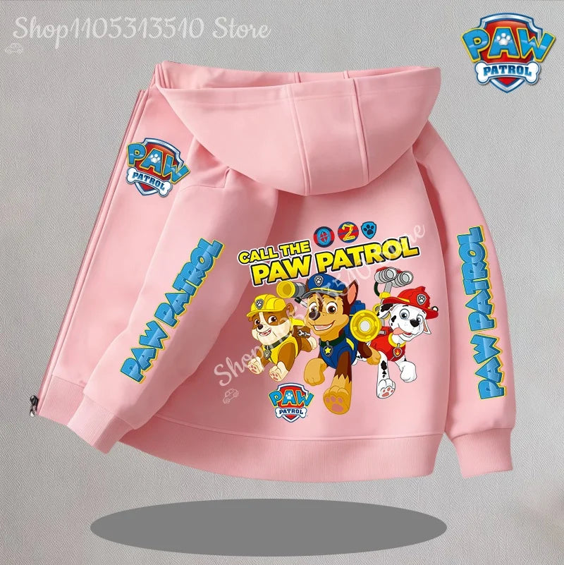 Cartoon Paw Patrol Kids Coats New Children Outerwear Warm Fleece Jacket Boys Girls Jackets for Autumn Spring Children Clothing