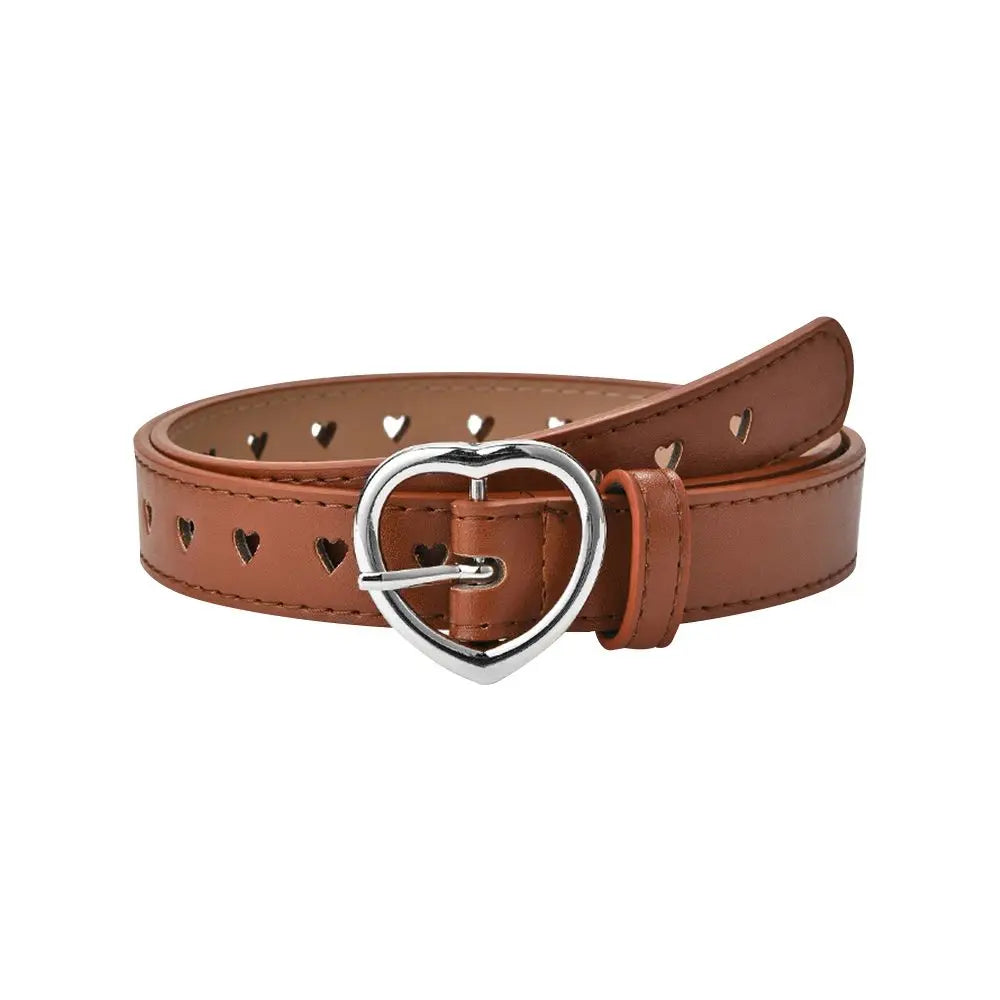 Kids Elastic Belts Girl Stretch Waist Belt Adjustable Heart Belt Uniform Belt for Teen Kids Girls Dresses Belt