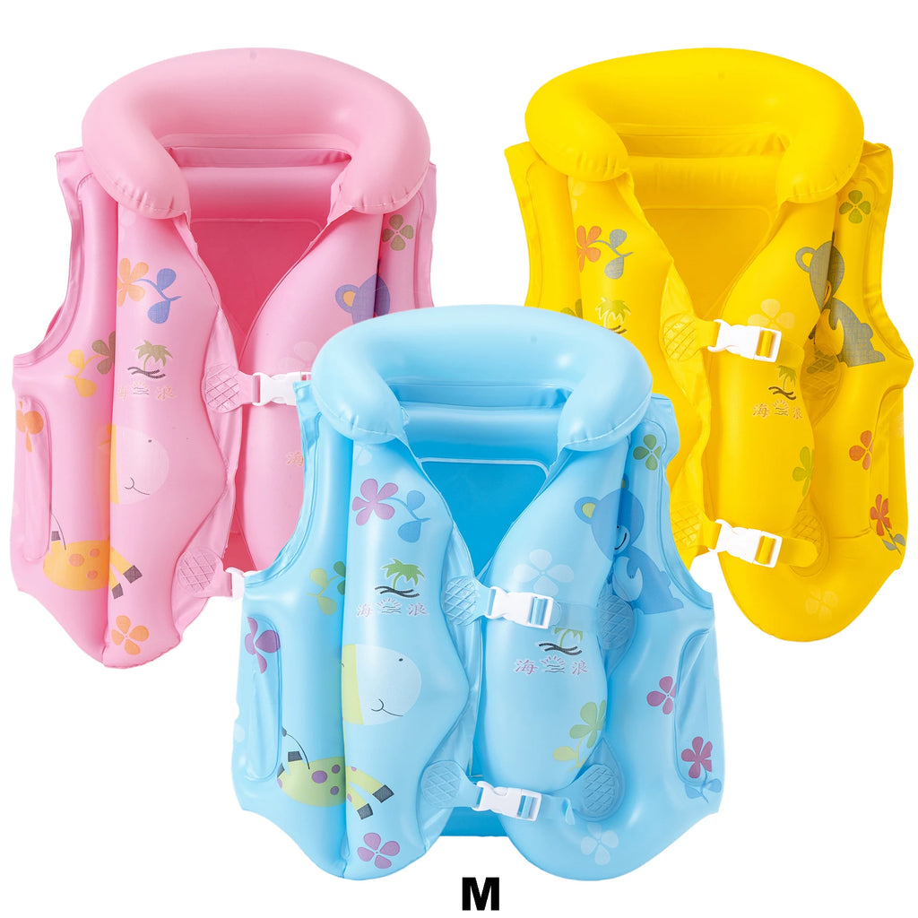 Children's Swimming Flotation Vest Inflatable Swimwear Adjustable Waistband Water Sports Swim Pool Swimsuit for Kids Boys Girls