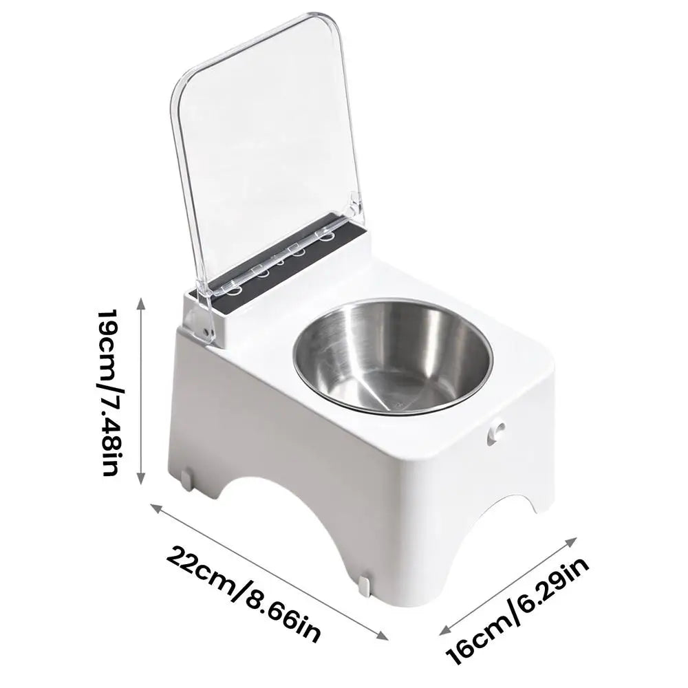 Pet Feeder With Automatic Lid Cat Food Dispenser Pet Bowls Drink Water Feeding Bowl Dustproof Feeder For Cat Dog Pet home