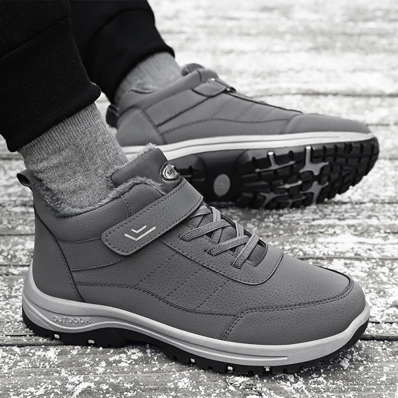 2025 Winter Casual Men Shoes Snow Booties Non-slip Ankle Boots Fur Shoes Botas Waterproof  Outdoor Men Work Ankle Boots Footwear