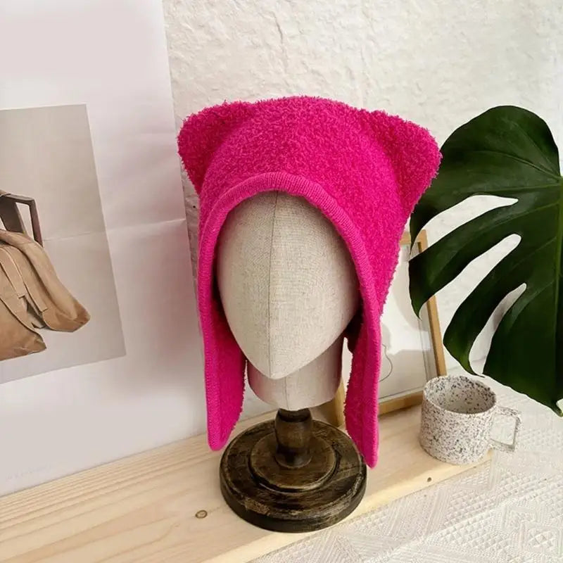 39BD Women Bear Hat for Outdoor Sports Color Head Wrap Hat for Halloween