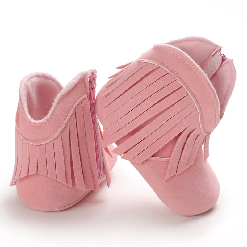 Toddler Footwear Boots Newborns Prewalkers For Unisex Baby Boys Girls Winter Keep Warm Moccasins Tassel Footwear Shoes 0-18M