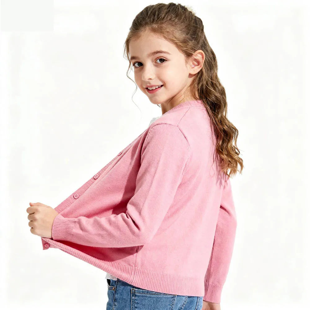 Boys Sweaters Girls Cardigans Cotton Knitted Pink Red Spring Clothes Kids Cardigan Toddler Baby Knitwear 1 2 3 4 5 6 7 8 9 Years