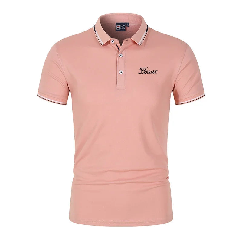 Summer High-Quality Men's Printed Polo Shirt, New High-End Business Casual Quick Drying And Breathable Polo Collar Polo Shirt