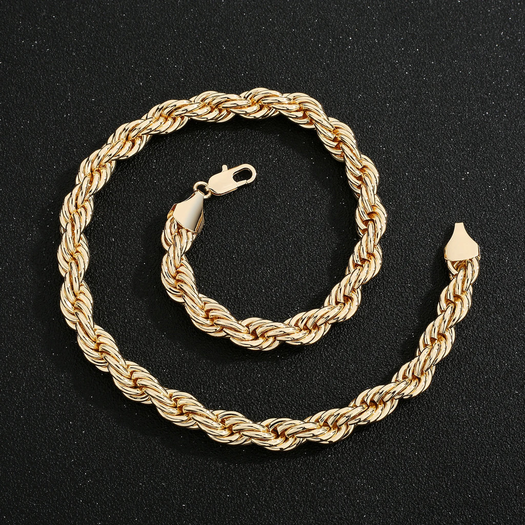 A charming hip-hop punk style jewelry set for men, made of 14K brass and zircon stones, perfect for a birthday or New Year's gif