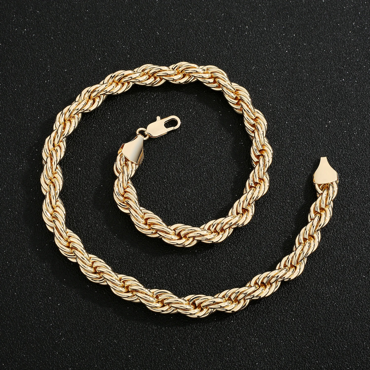 A charming hip-hop punk style jewelry set for men, made of 14K brass and zircon stones, perfect for a birthday or New Year's gif