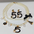 Women  trendy   Choker Pearl Necklace earring  Ladies  Jewelry set Party Accessories