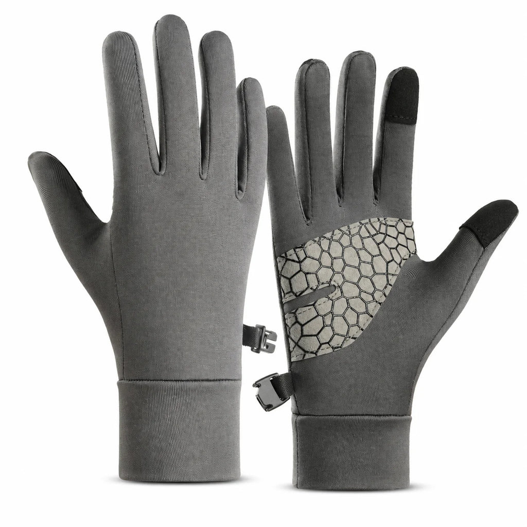 Kids Winter Touchscreen Gloves Warm Fleece Lined Anti Slip Silicone Palm Bike Gloves for Boys Girls Outdoor Cycling Sports