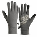 Kids Winter Touchscreen Gloves Warm Fleece Lined Anti Slip Silicone Palm Bike Gloves for Boys Girls Outdoor Cycling Sports