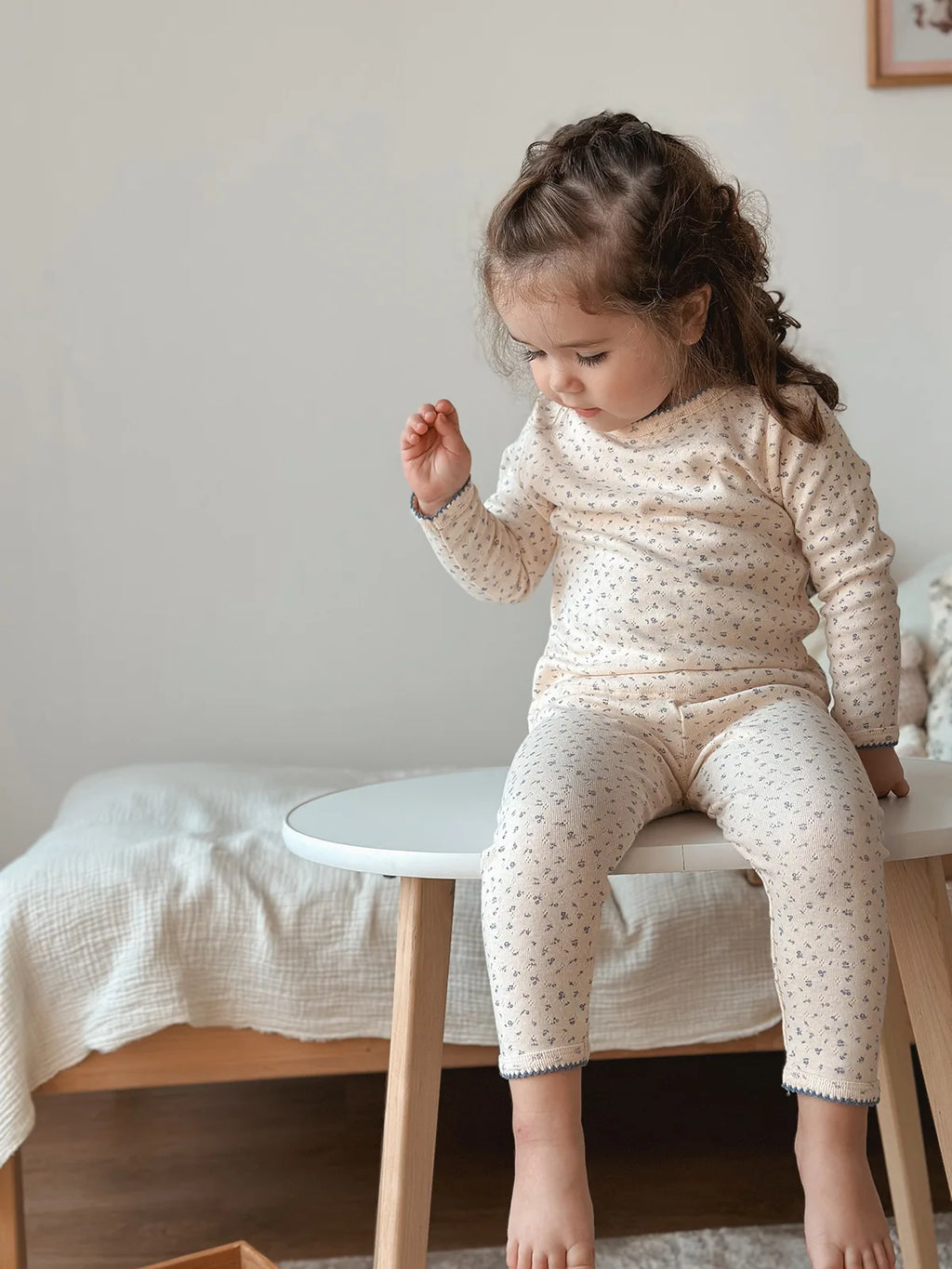 1-6T 100% Cotton Girls Floral Pajamas set Toddler Kid Baby 2pcs Clothes Set Long Sleeve Top Pant Suit PJ Set Homewear Outfit