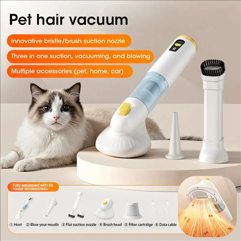Pet Vacuum Cleaner Cyclonic Technology Strong Suction Multifunctional for Pet Hair Removal Car Home Cleaning