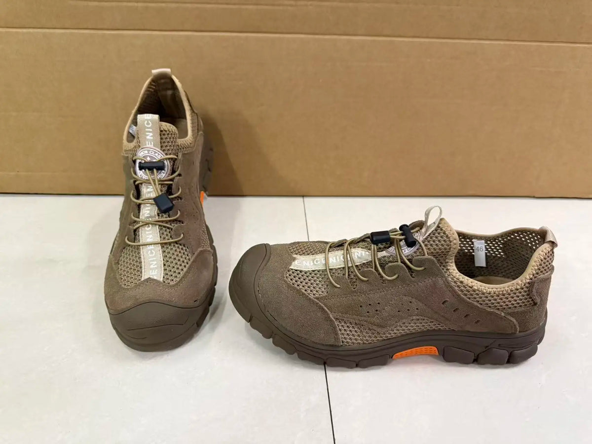 Men's Safety Shoes Summer Anti Smashing Anti Puncture Work Boots Wear Resistant Indestructible Non Slip Steel Toe Shoes for Men