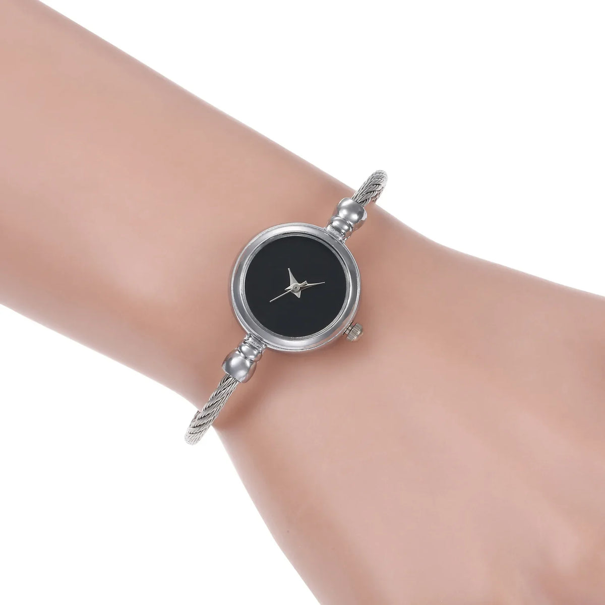 MAYZHISU Simple Women Watches Stainless Steel Retro Ladies Quartz Wristwatch Small Gold Bangle Bracelet Luxury Chain Watch