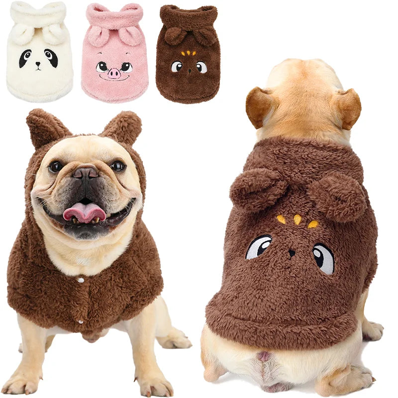 Fashionable Winter Pet Dog Clothes Dogs Coat Jacket  Perro French Bulldog Clothing Cute Dog Hoodie For Dogs Pets Clothing Pug