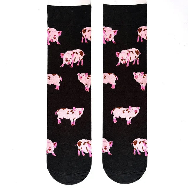 NEW Crew Fashion Funny Women Socks Border Collie Schnauzer Lab Scottie Beagle Boxer Pug Bulldog Sheltie Golden Doodle Retriever