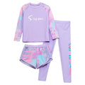 Kids Girls Swimsuit Swimwear Outfits Top Shorts and Pants Beachwear Pool Beach Sun Protection Pool Party Rash Guard Bathing Sets