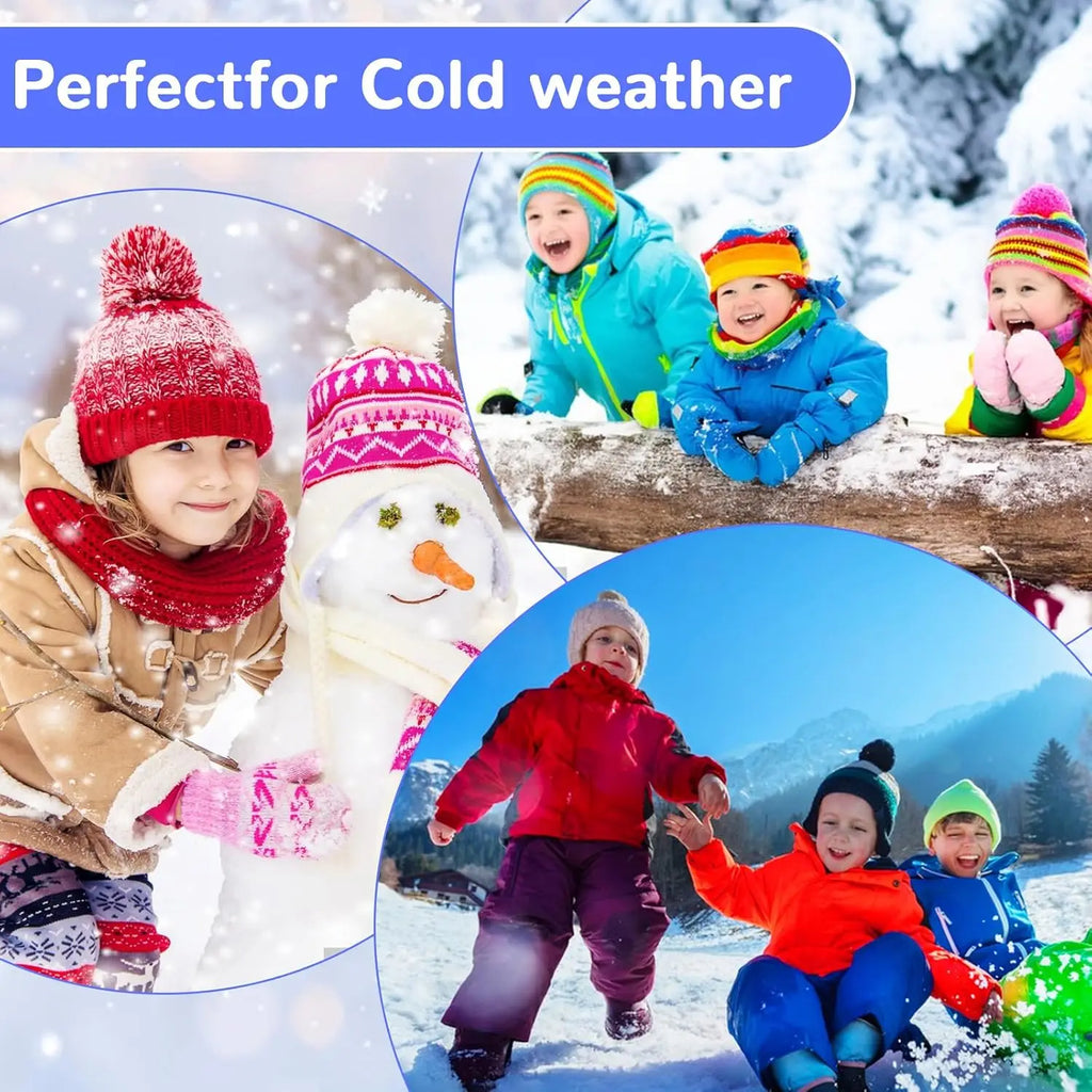 Warm Kids Winter Knit Scarves Soft Knitted Neck Warmer Scarf Warm Scarves Wrap for Boys Girls，Christmas gift daily wear