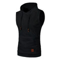 Mens Sleeveless Hoodies Fashion Casual Hooded Sweatshirt Men Bodybuilding Tank Top Sporting Shirt Waistcoat Vest Gym