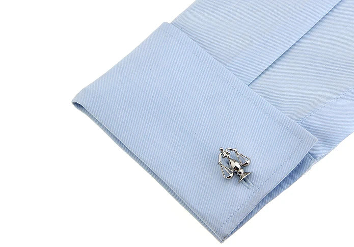 iGame Men Jewellery Libra Cufflinks Silver Color Copper Novelty Balance Design Best Gift For Men