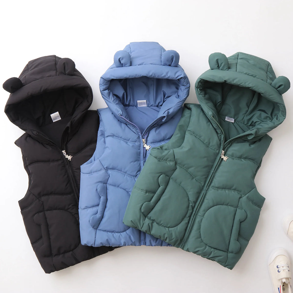 1-4Y Winter Kids Clothes Thicken Lining Boys Waistcoat Windybreaker Girls Paddded Jacket Chidren Outfit