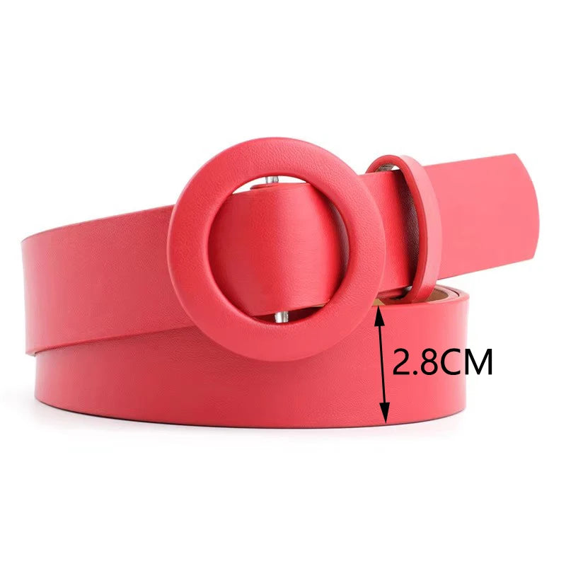 Women's Trousers Belt Fashion PU Leather Black Waistband High Quality Trend Woman Waist Belts Durable Working Belts DT077