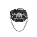 2025  Jewelry Handmade Weave Genuine Leather Skull Bracelet Men Vintage Cuff Wide Leather Rivet Bracelet Pulsera Hombre