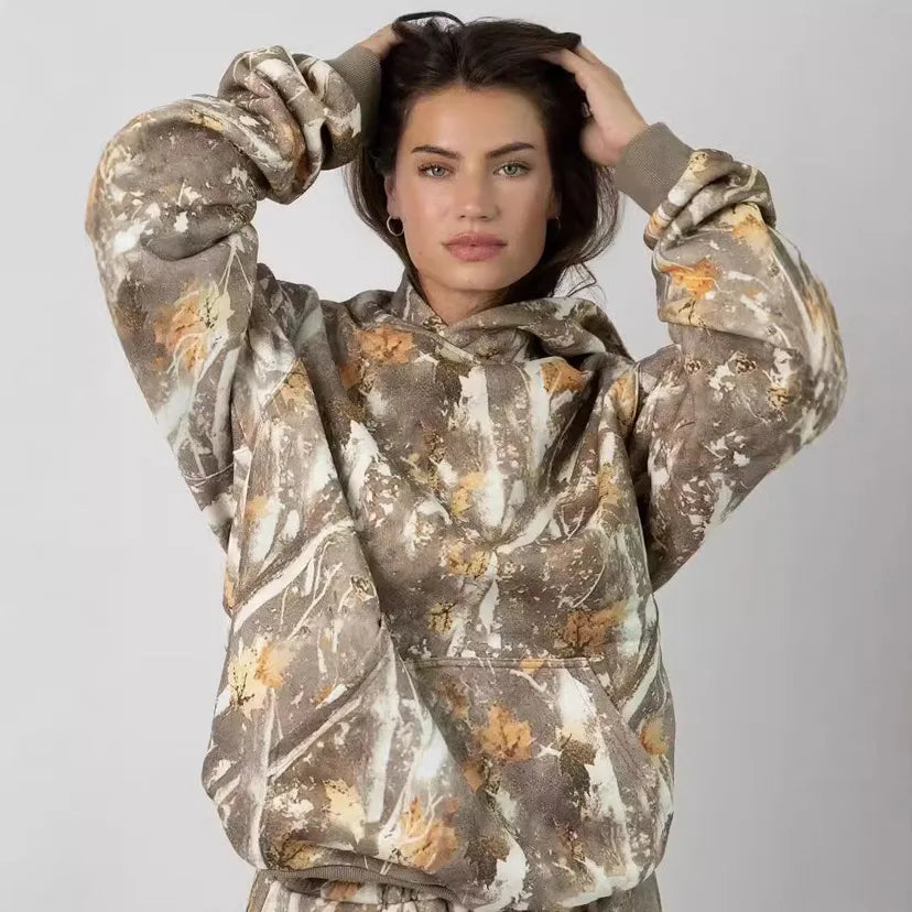 2024 Cross-Border 3D Digital Printing Hoodie Unisex Abstract American Pattern Casual Loose Fit Long Sleeve Polyester Sweatshirt