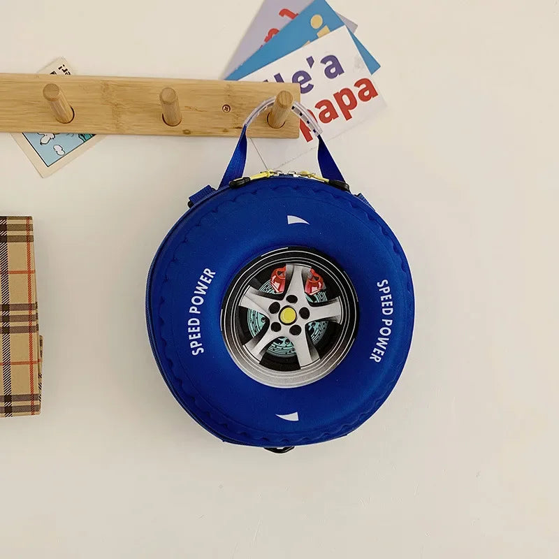 Children's Schoolbag Fashion Tyre Shaped Boys Girls Backpack 3D Cartoon Kindergarten Shoulder Bag Large Capacity Kids Handbag