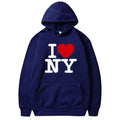 I Love New York Pritned Hoodies Men's and Women's Fashion Casual Hooded Pullover Street Hip Hop Clothing
