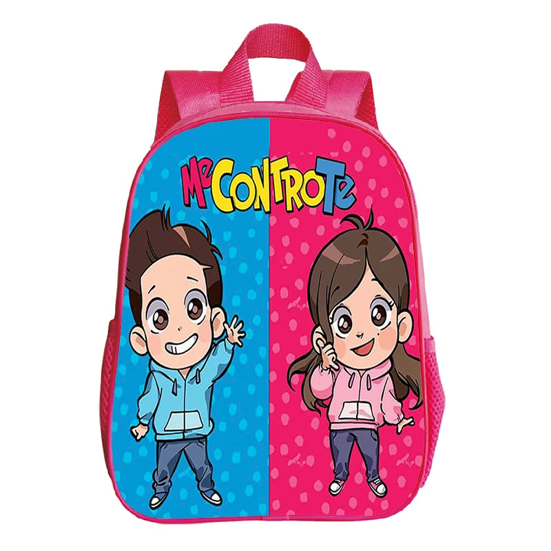 Kids Pink Backpack Me Contro Te Print Kindergarten Bag School Bags for Preschool Girls Cute Bookbag Toddler Softback Book Bags