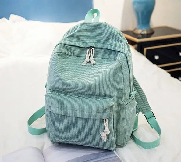 Personalized corduroy kids Backpack custom name embridery kindergarten schoolbags for children girls boys solid baby Bags Gifts