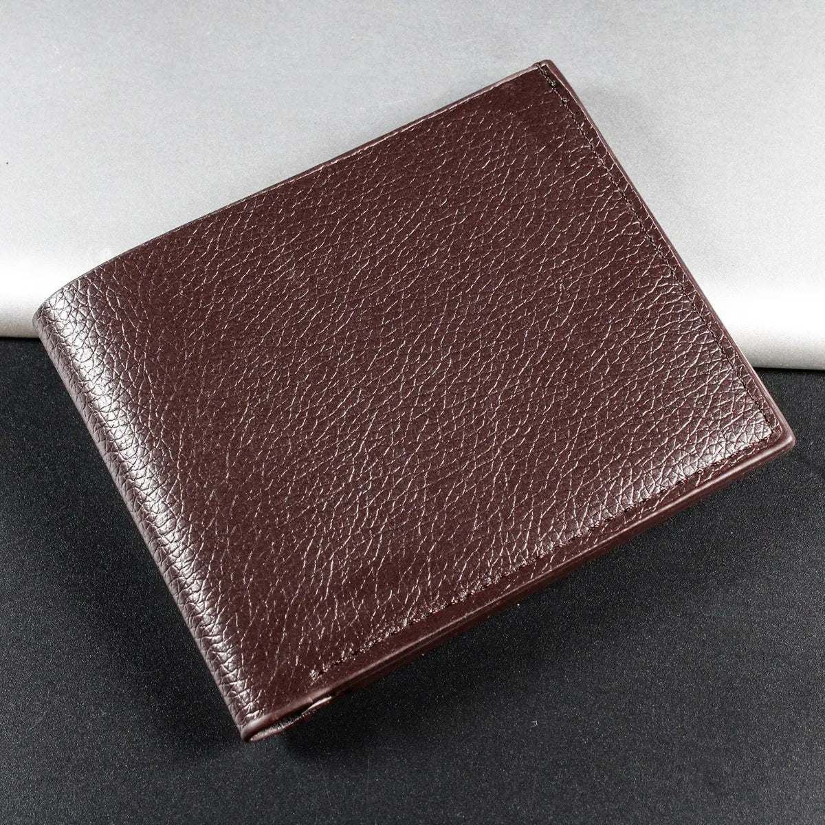 Fashion Short Men's Wallet PU Leather Men Wallets Multiple Card Slots ID/Credit Card Holder Black Wallets for Man