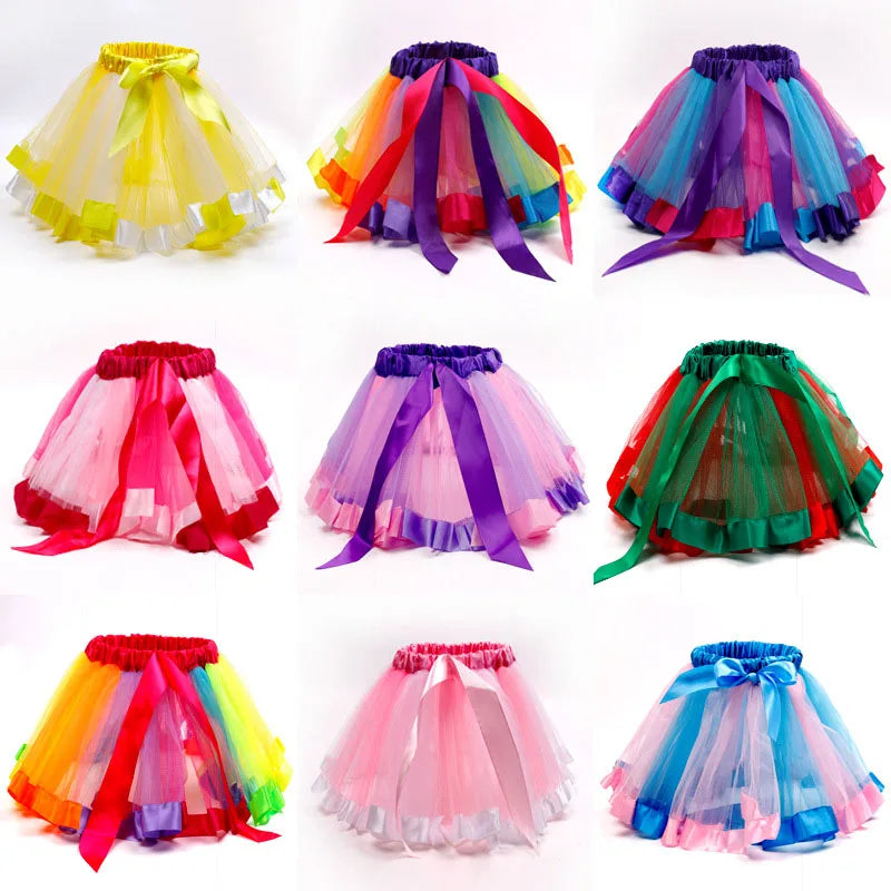 Tutu Skirt Kids Girls Dress Stars Dancewear Pettiskirt Princess Skirts Ballet Fashion Clothing for  Christmas Halloween Festival