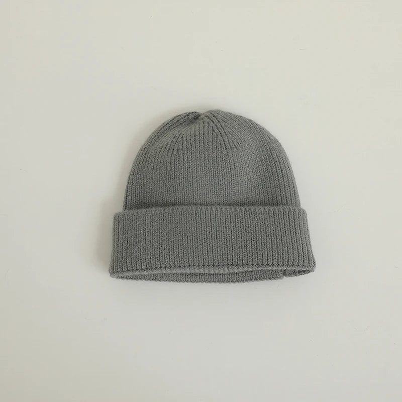 Candy Color Kids Hat For Girls Boys Autumn Winter Baby Beanie Kids Cap Elastic Warm Knitted Children Hats Solid Color Baby Hat