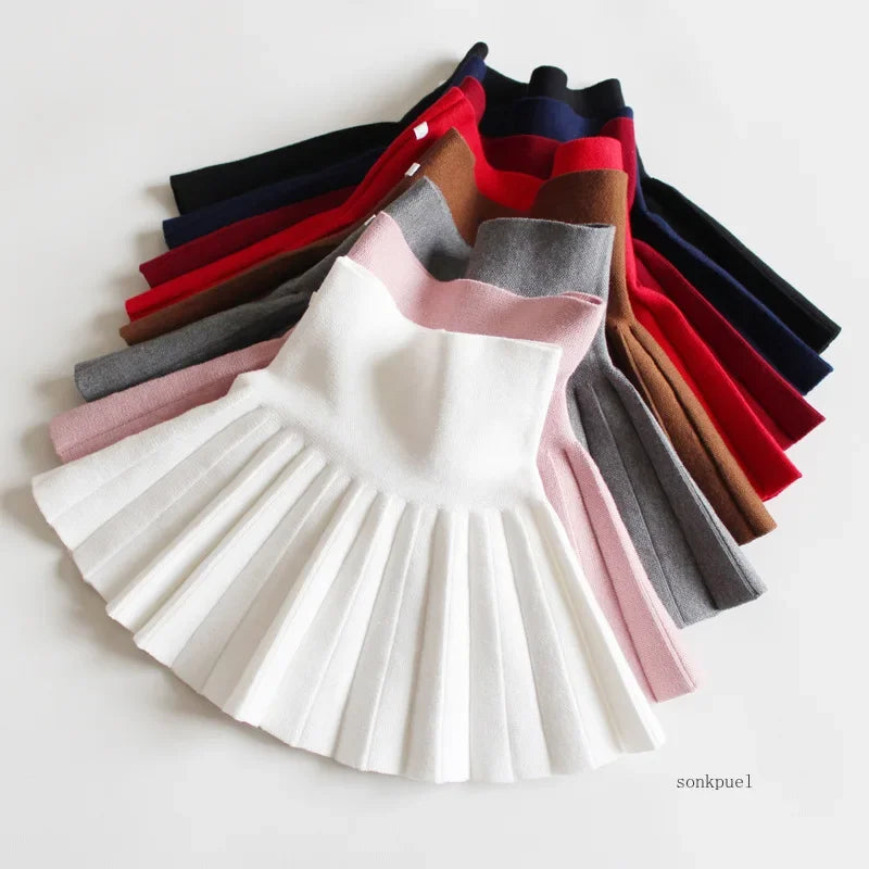Kids Girls' Dress Children's Student Short Skirt Baby' Clothing Half Skirt Princess Pleated Tutu Skirt