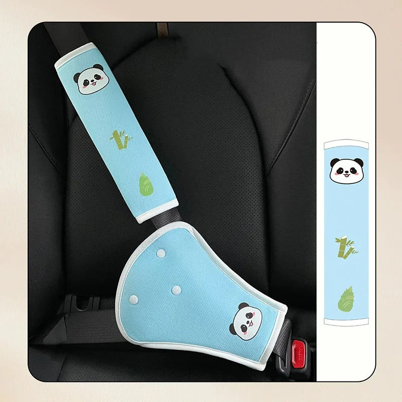 Kids Car Seat Belt Adjustment Device Neck Shoulder Protector Abdomen Safety Accessory for Child Passengers