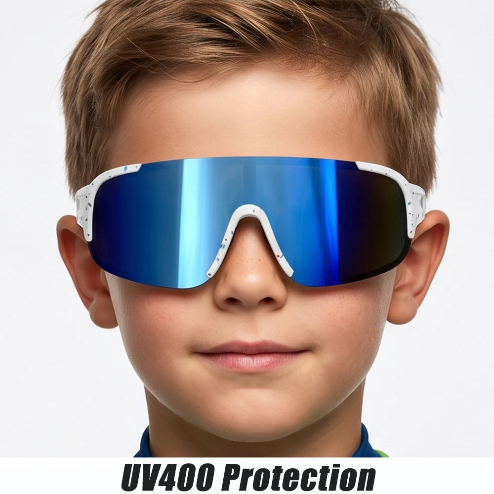 New Outdoor Kids Sports Sunglasses Boys Girls Glasses Bike Eyewear Child Camping Goggles MTB Running Bicycle UV400 Cycling