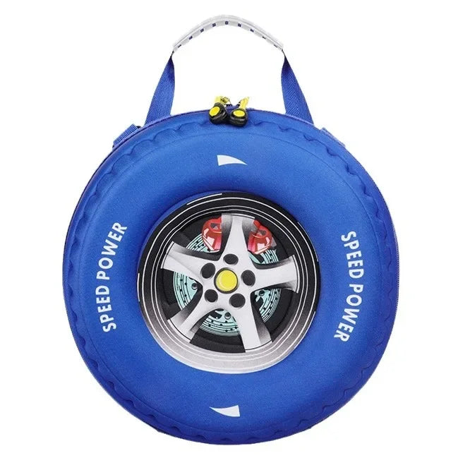 Children's Schoolbag Fashion Tyre Shaped Boys Girls Backpack 3D Cartoon Kindergarten Shoulder Bag Large Capacity Kids Handbag