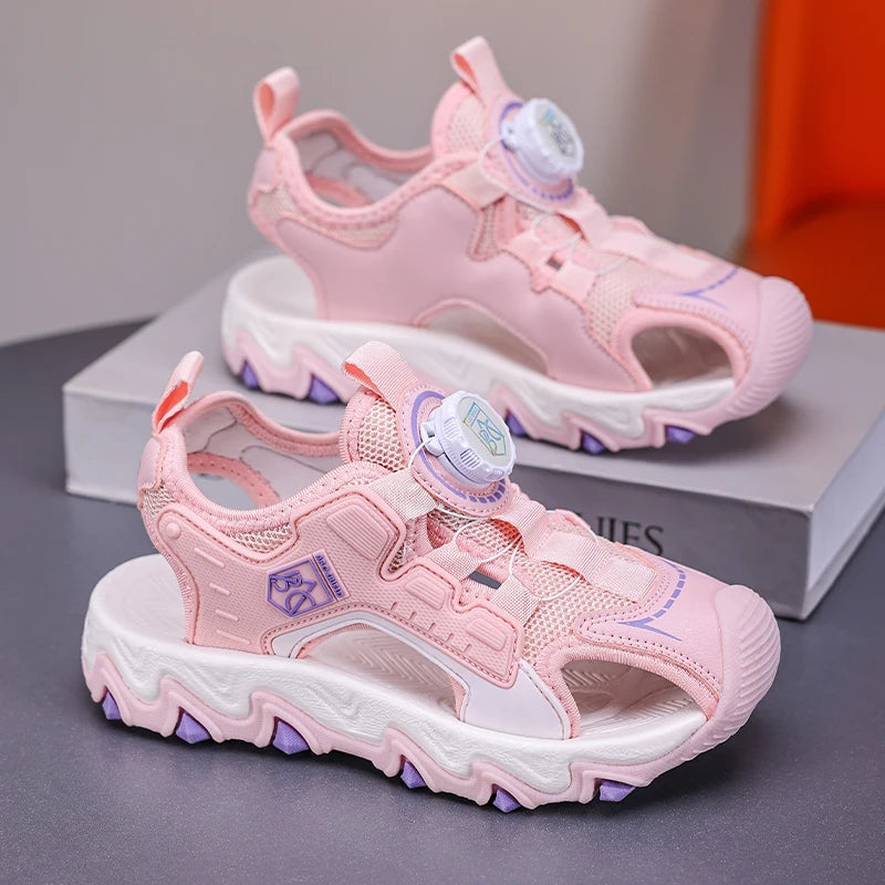 Fashion Kids Sandals Breathable Boys Non Slip Beach Sandals Outdoor Summer Children's Girl Closed Toe Sandals