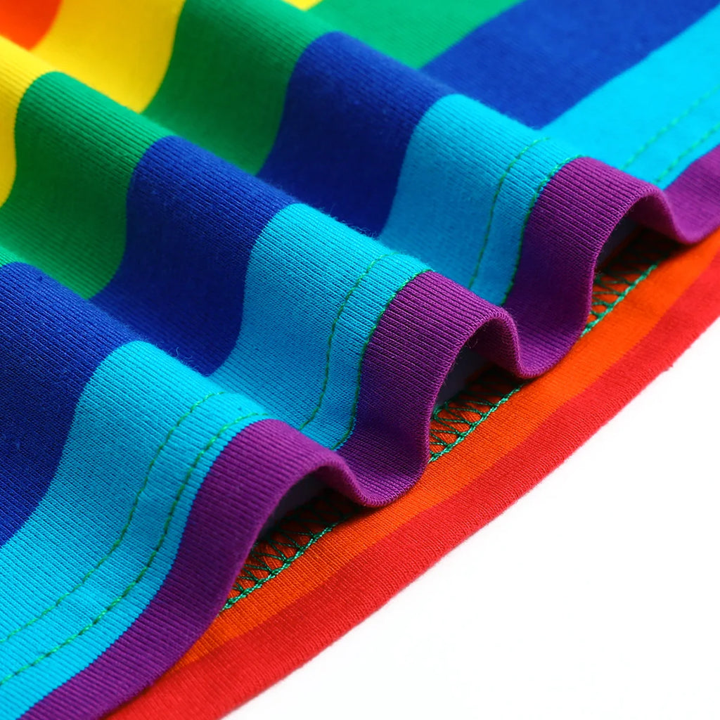 Kids Pajamas Boys Pyjamas Set Toddler Rainbow Stripe Pijamas Children Halloween Carnival Sleepwear Party Gift Pjs